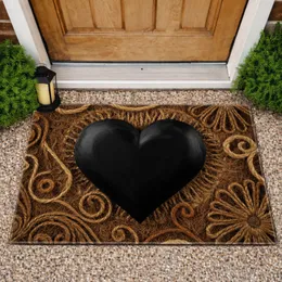 Black Heart - Rustic Home Decor Everyday Accents Doormat