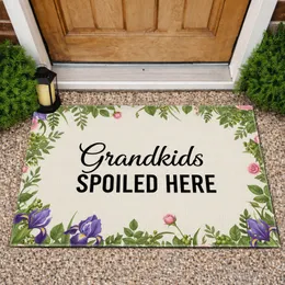 Grandkids Spoiled Here Floral - Home Decor Gift for Grandparents Doormat