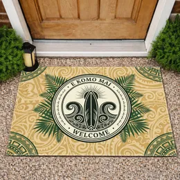 Aloha Welcome Sun Tropical Leaves Tribal Waves - Tropical Home Decor Gift Doormat