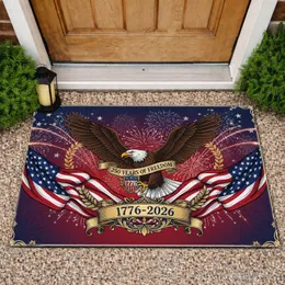 Bald Eagle American Flag 1776 Shield - USA 250 Years of Freedom Anniversary Doormat
