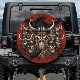 Viking Warrior Ravens Norse Symbols - Adventure Road Trip Auto Accessory Spare Tire Cover
