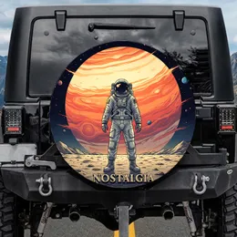 Classic Astronaut Moon Surface Nostalgia - Space Lover Gift for Sci-Fi Fans Spare Tire Cover