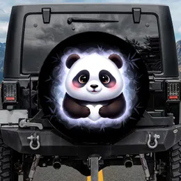 Charming Plump Cartoon Panda Paws Heart Bamboo - Wildlife Lover Gift for Everyday Use Spare Tire Cover