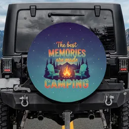Campfire Adirondack Chairs Camping Memories - Outdoor Lover Gift Spare Tire Cover