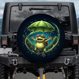 Frog Goggles Leaf Parachute Floating Adventure - Wildlife Lover Gift for Adventurers Spare Tire Cover