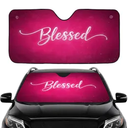 Blessed Celestial Radiance Magenta Fuchsia Gold Accent - Everyday Faith Expression Drivers Gift Car Sunshade