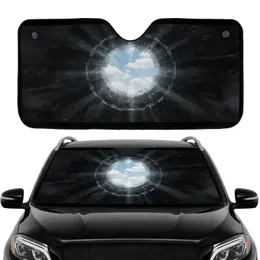 Imposing Circular Metallic Architectural Tunnel Sky Opening - Modern Car Decor Gift Car Sunshade