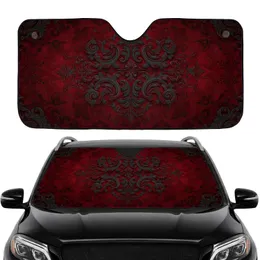 Baroque Damask Floral Scrolls Filigree Car Interior Upgrade Car Sunshade