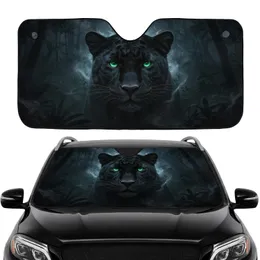 Majestic Black Panther Emerald Eyes Nocturnal Jungle - Wildlife Lover Gift Car Sunshade