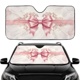 Shimmering Silk Ribbon Bow Rococo Filigree - Car Decor Gift Car Sunshade