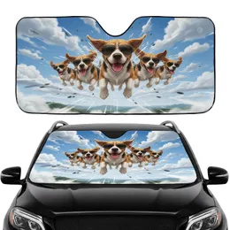 Realistic Beagles Sunglasses Clear Sky Clouds Dynamic Motion - Dog Lover Gift Car Sunshade