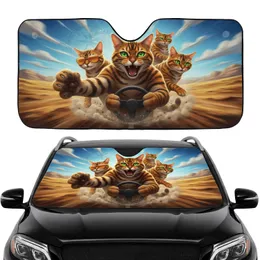 Five Bengal Cats Road Trip Adventure - Travel Essentials Cat Lover Gift Car Sunshade