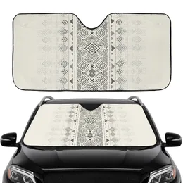 Tribal Aztec Geometric Diamond Chevron Lines - Auto Interior Decor Car Sunshade