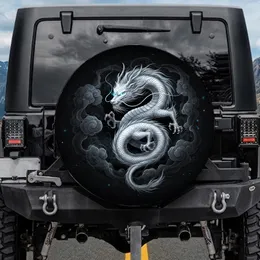 Majestic Eastern Dragon Celestial Cosmic - Automotive Decor Gift for Dragon Lover Spare Tire Cover