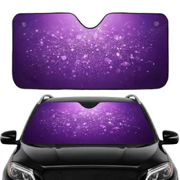 Shimmering Iridescent Purple Glitter Sparkle Bokeh Effect Car Sunshade