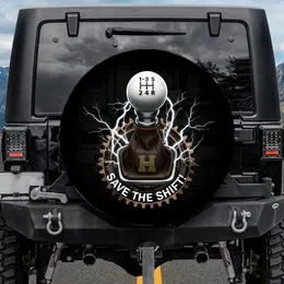 6-Speed Gear Shifter SAVE THE SHIFT! Automotive Lifestyle Gift for Gearheads Spare Tire Cover
