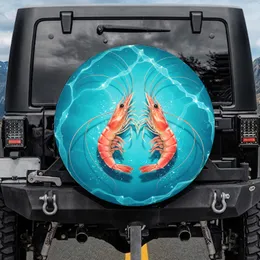 Translucent Shrimp Delicate Antennae Water Ripples Ocean Life Enthusiast Gift Spare Tire Cover