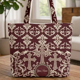 Baroque Crosses Acanthus Gold Medallion - Everyday Carry Gift Quilted Tote Bag