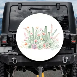 Cacti Succulent Blossoms Desert Flora - Nature Lover Car Decor Gift Spare Tire Cover