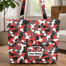 Military Emblem Camouflage Personalized Plaque - Everyday Carry Gift for Veterans Quilted Tote Bag