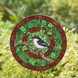 Red-headed Woodpecker Stained Glass - Home Decor Gift for Bird Watchers Stained Glass Suncatcher