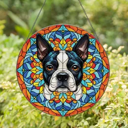 Boston Terrier Stained Glass Tiffany Style - Home Decor Gift for Dog Lovers Stained Glass Suncatcher
