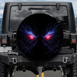Aggressive Glowing Eyes Energy Swirl Cosmic Vapor Shadows Void - Home Decor Gift Spare Tire Cover