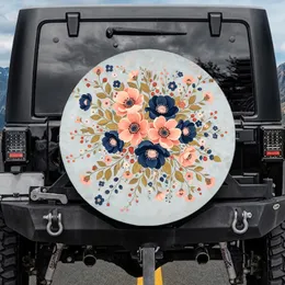 Botanical Flowers Leaves Berry Clusters - Home Decor Gift Spare Tire Cover
