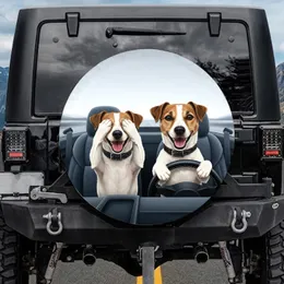 Jack Russell Terriers Driving Steering Wheel - Pet Parent Auto Accessory Gift Spare Tire Cover