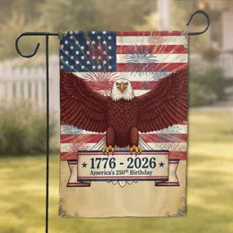 Bald Eagle American Flag 1776-2026 - USA 250th Anniversary Independence Day Gift Garden Flag