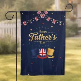Happy Father's Day Top Hats Union Jack - Father's Day Gift for Dad Garden Flag