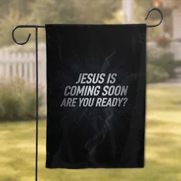 Prophetic Christian Message in Cosmic Void - Faith-Based Home Decor Gift for Believers Garden Flag