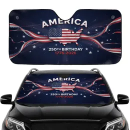 America United States Map Flag 250th Anniversary Commute Accessory Veterans Gift Car Sunshade