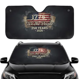 Weathered American Flag 1776 We The People - USA 250th Anniversary Car Interior Upgrade Car Sunshade