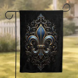 Fleur de Lis Antique Rococo Scrollwork - Home Decor Gift Garden Flag