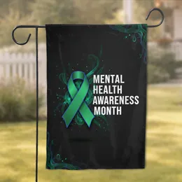 Mental Health Awareness Ribbon - Mental Health Month Advocate Gift Garden Flag