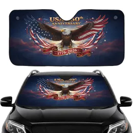 Bald Eagle American Flag 1776-2026 USA 250th Anniversary - Road Trip Essential for Veterans Car Sunshade