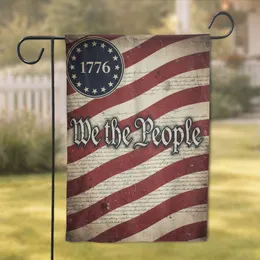 We The People Preamble 1776 Stars USA 250th Anniversary Independence Day Gift for Veterans Garden Flag