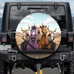 Purple Horse Camel Shocked Animals Road Trip Adventure Gift for Animal Lover Spare Tire Cover
