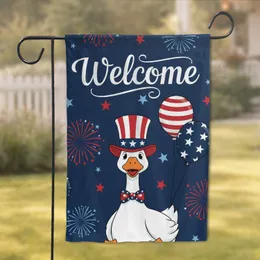Welcome Uncle Sam Goose Patriotic Balloons - Independence Day Home Decor Garden Flag