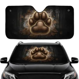 Textured Fur Paw Print Car Interior Upgrade - Wildlife Lover Gift Car Sunshade