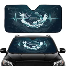 Fisherman Leaping Fish - Passionate Angler Travel Essential Commute Accessory Car Sunshade