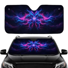 Intertwined Bioluminescent Tendrils Abyssal Cosmic Void - Car Interior Enhancement Commute Use Car Sunshade
