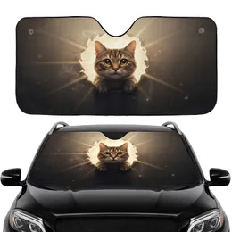 Tabby Cat Emerging Torn Opening Car Interior Upgrade Cat Lover Gift Car Sunshade