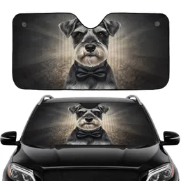 Salt-and-Pepper Schnauzer Car Interior Upgrade for Schnauzer Lovers Car Sunshade