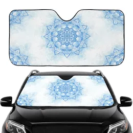 Symmetrical Floral Mandala Abstract Leaf - Car Interior Upgrade Road Trip Commute Accessory Car Sunshade
