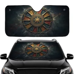 Ancient Sun-Wheel Cosmic Compass 8-Point Star - Car Interior Upgrade Car Sunshade