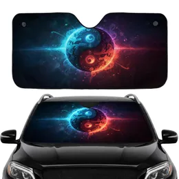Yin-Yang Light Dark Celestial Arcane Cosmic Nebula Symbol - Car Interior Upgrade Car Sunshade