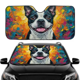 Boston Terrier Dog Bust - Car Interior Upgrade for Dog Lover Car Sunshade