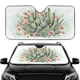 Prickly Pear Cacti Succulent Desert Blooms Car Interior Upgrade Car Sunshade